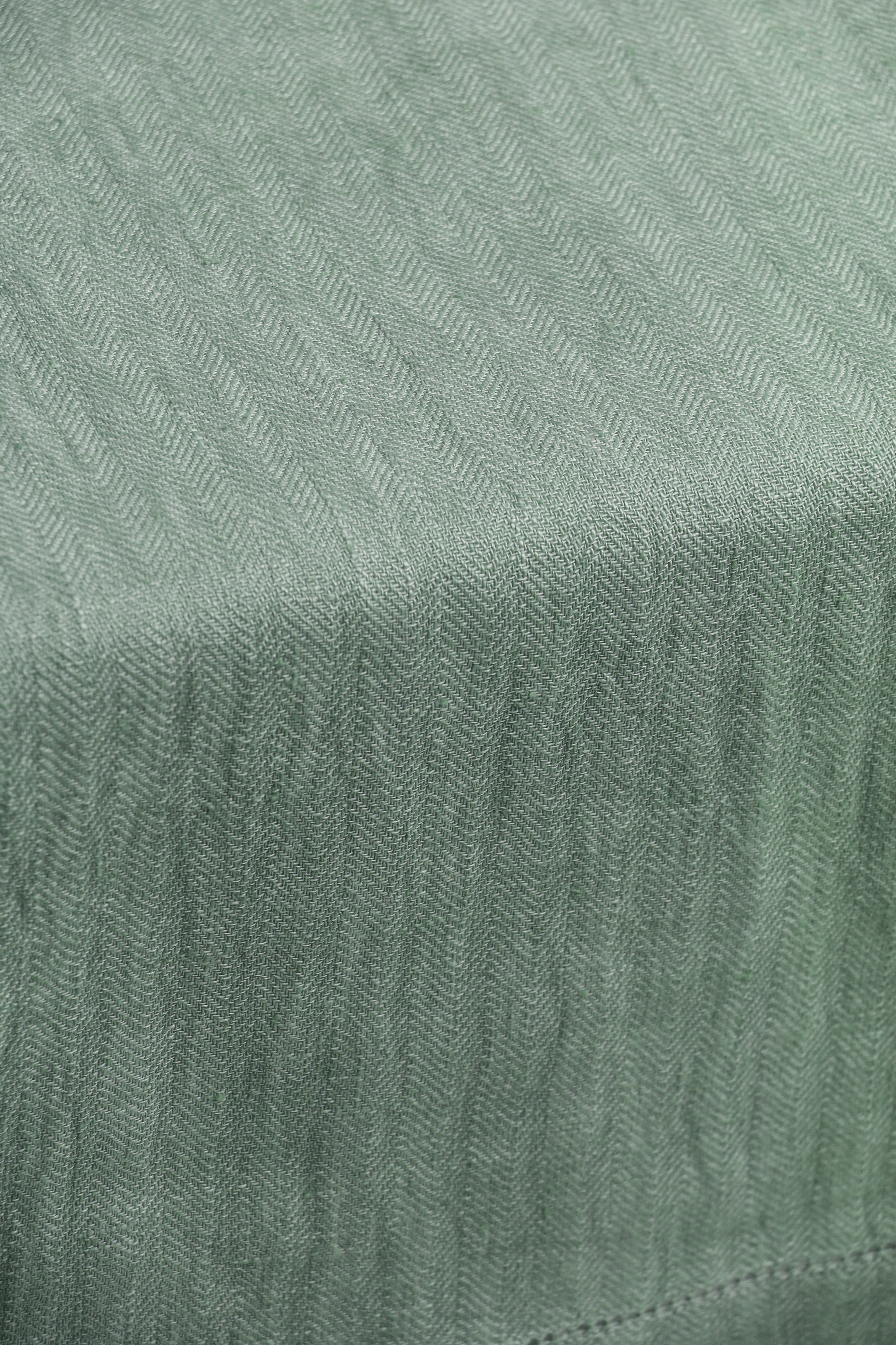 Linen Duck Egg Herringbone Table Cover