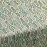 Mosaic Sage Linen Table Cover