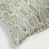 Mosaic Sage Oblong Linen Cushion Cover