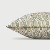 Mosaic Sage Oblong Linen Cushion Cover