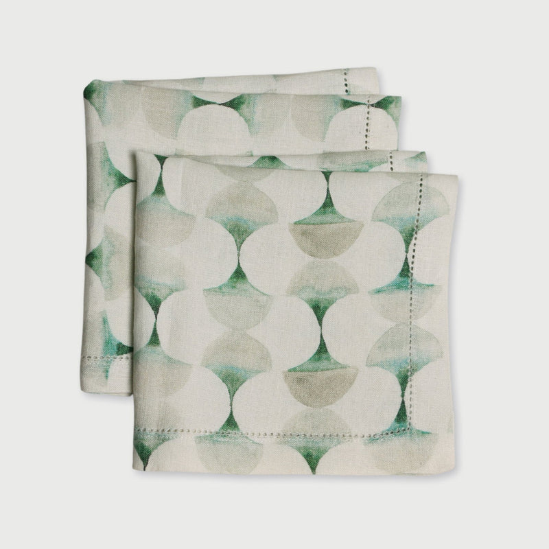 Cove Teal Linen Table Napkins | Set of 2