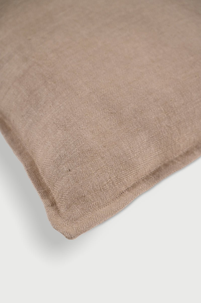 Linen Herringbone Blush Cushion Cover