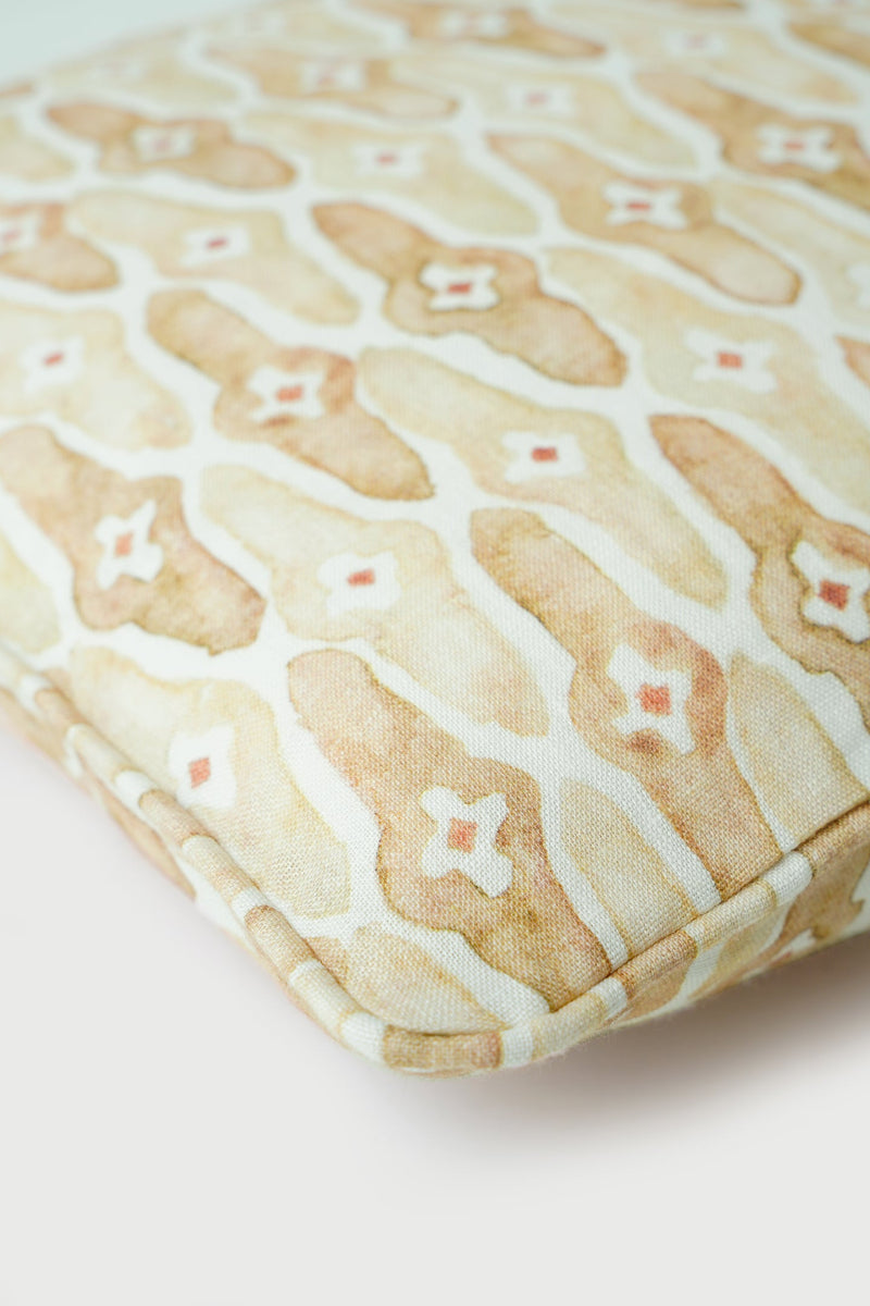Mosaic Sand Linen Cushion Cover