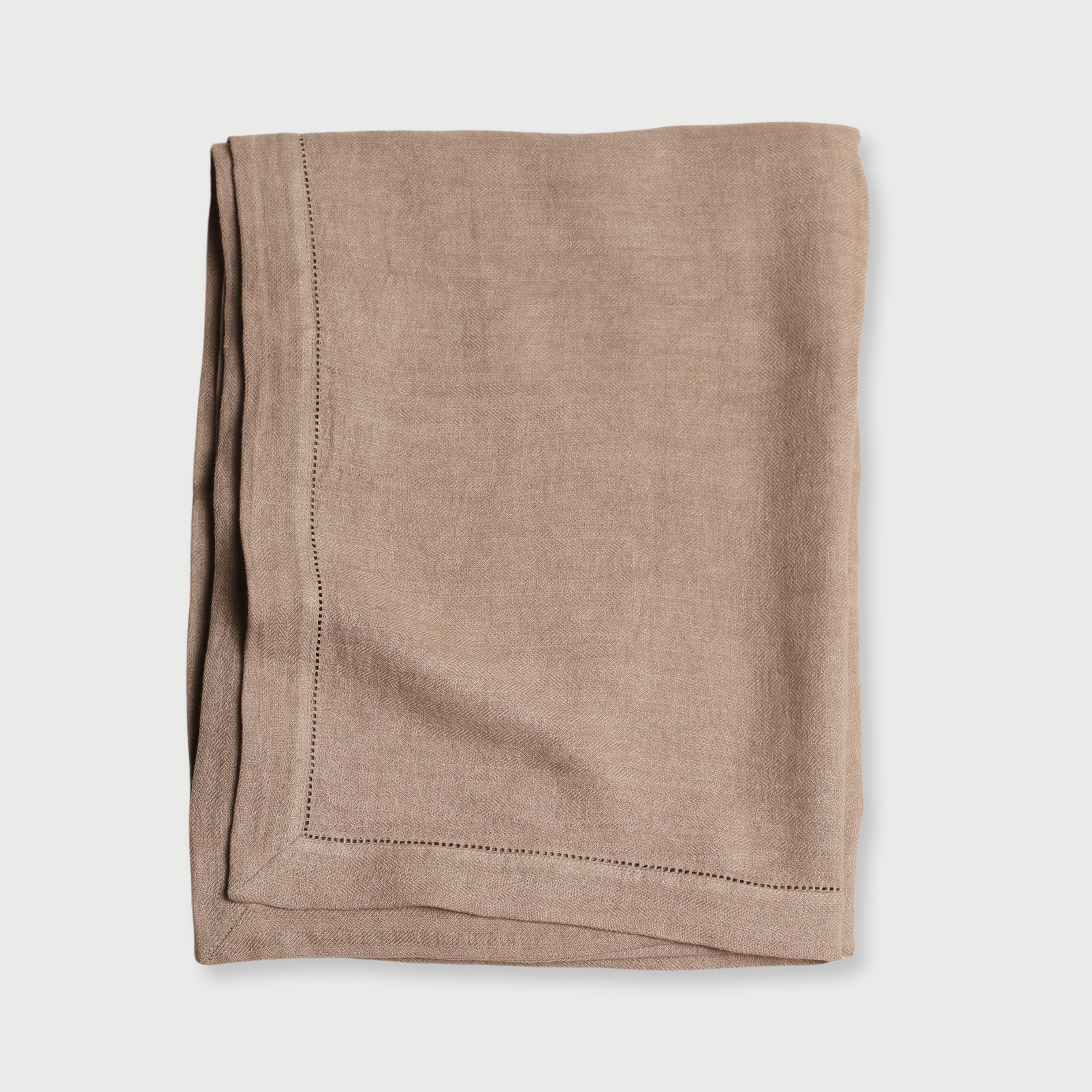 Linen Blush Herringbone Table Cover
