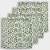Mosaic Sage Linen Cocktail Napkins