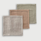 Linen Herringbone Blush Cocktail Napkins | Set of 4