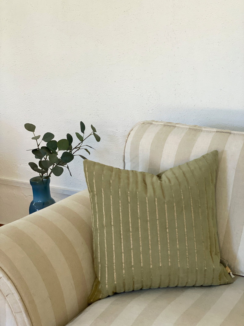 Eden Striped Fern Oblong Cushion Cover