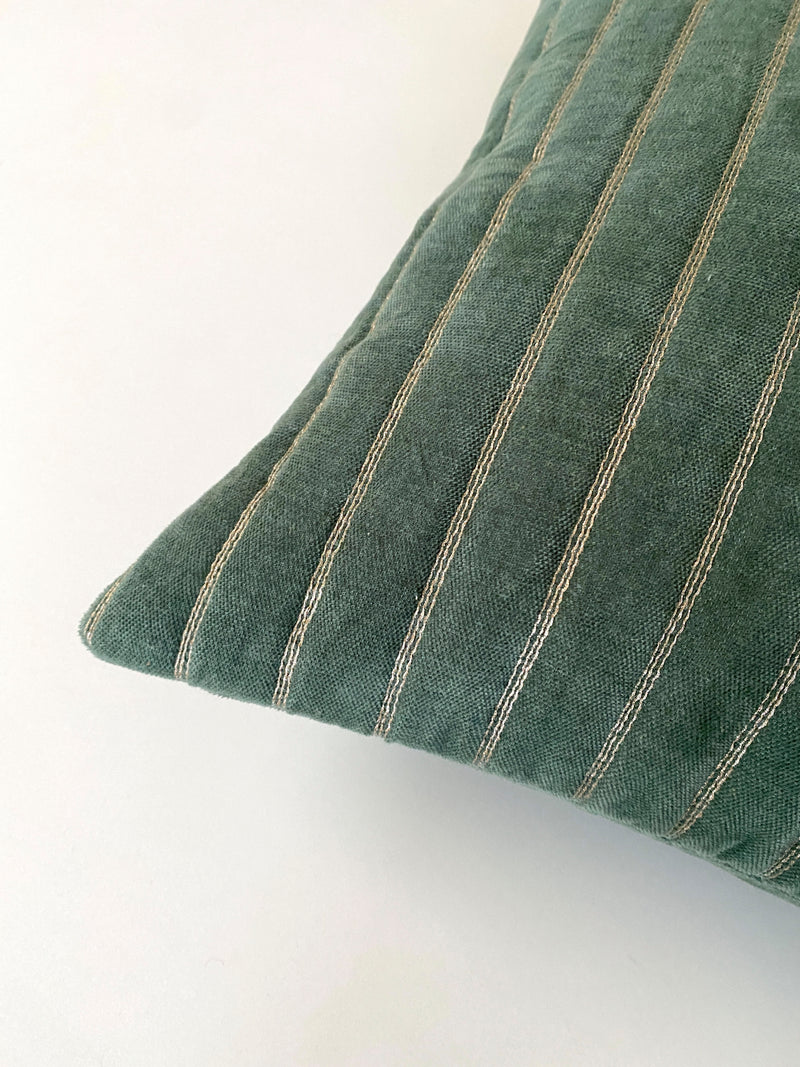 Eden Striped Eucalyptus Oblong Cushion Cover