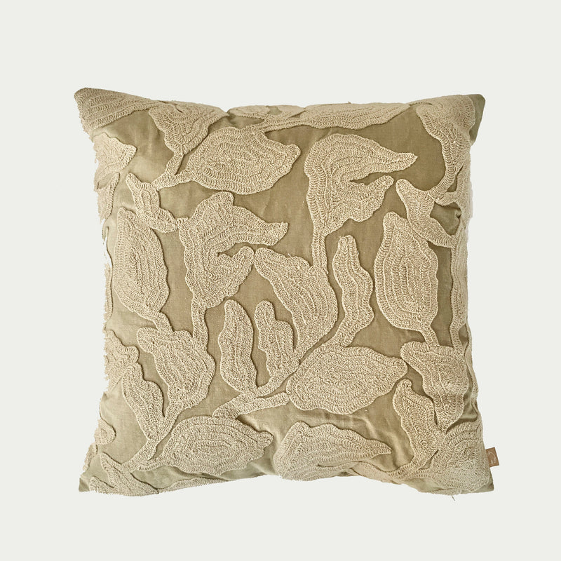 Cascade Embroidered Sand Cushion Cover