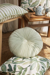 Ripple Sage Oblong Linen Cushion Cover