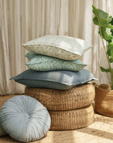 Mosaic Sage Linen Cushion Cover