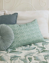 Cascade Teal Linen Bedspread