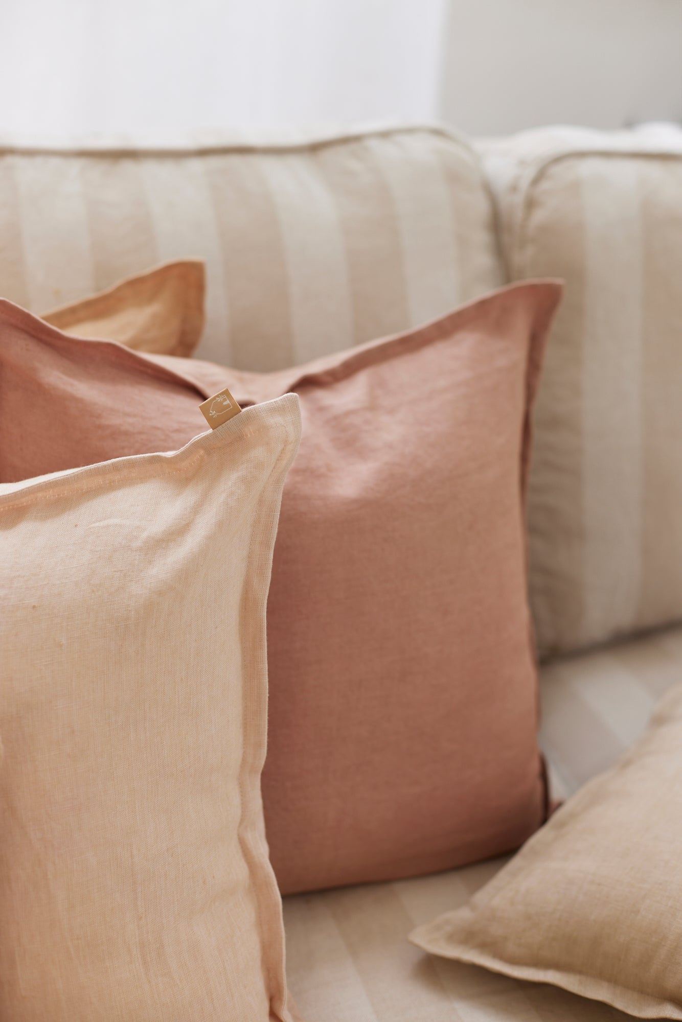 Rose Linen Euro Sham