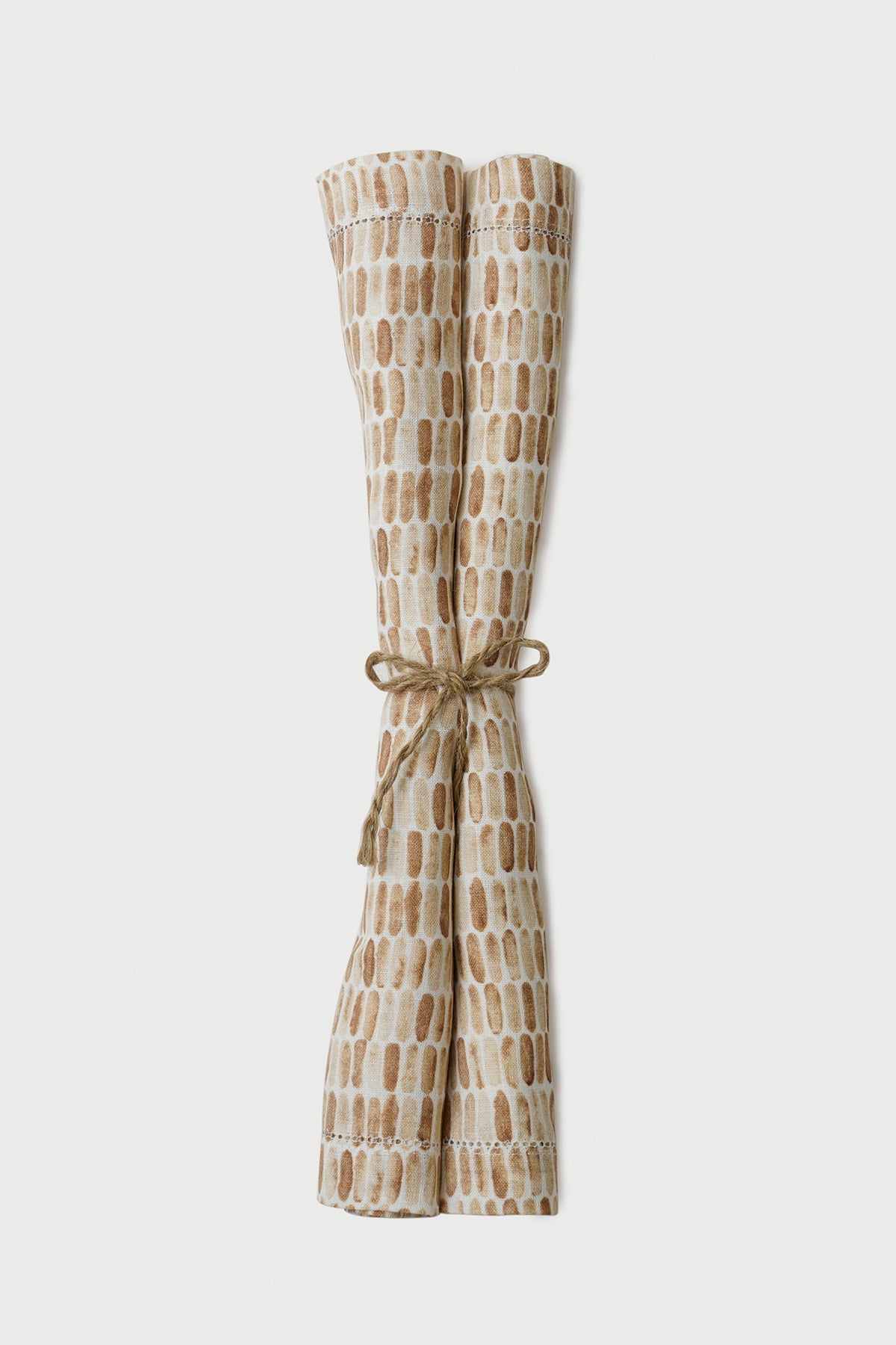 Speckle Brown Linen Table Napkins | Set of 2