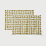 Checker Ochre Table Mats | Set of 2