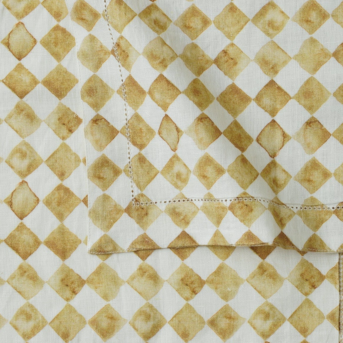Checker Ochre Table Mats | Set of 2