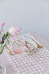 Soft Pink Linen Table Cover