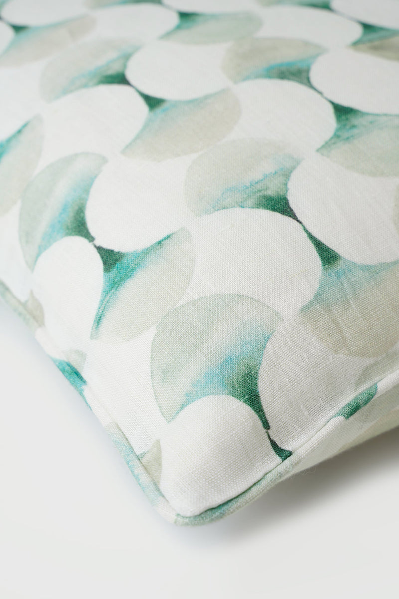 Cove Teal Linen Cushion Cover