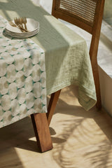 Linen Sage Herringbone Table Cover