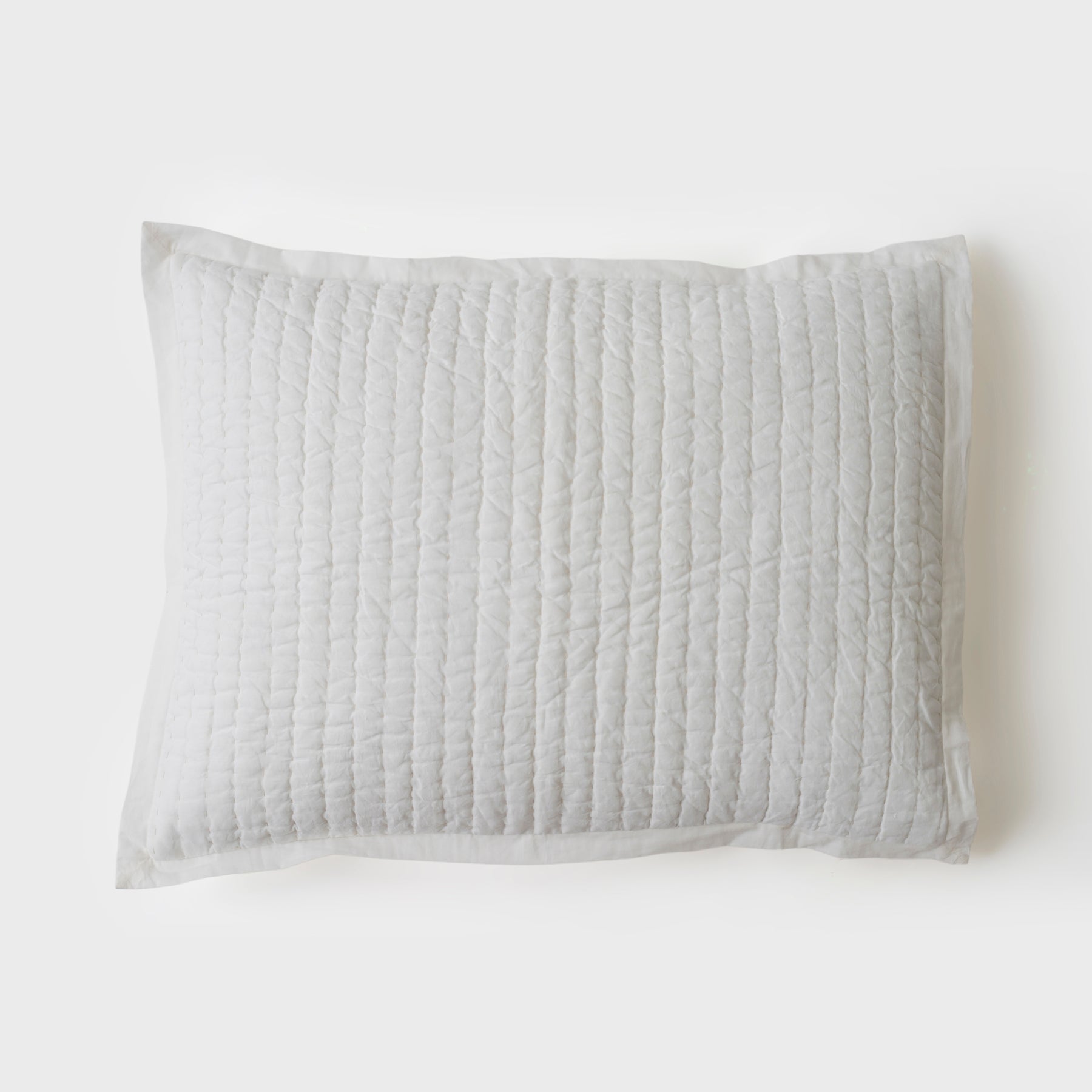 Hand Kantha Ivory Pillow Cover