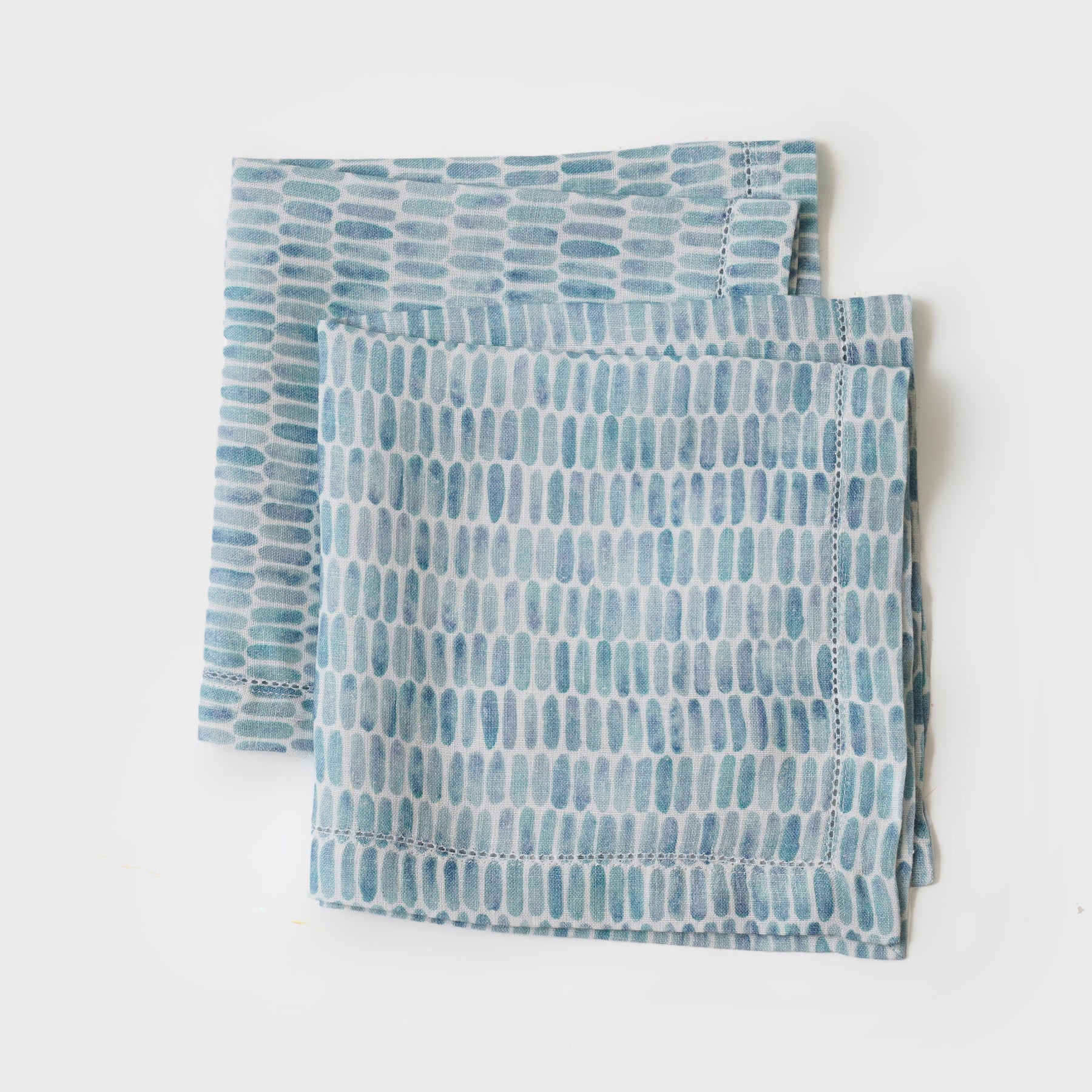 Speckle Blue Linen Table Napkins | Set of 2