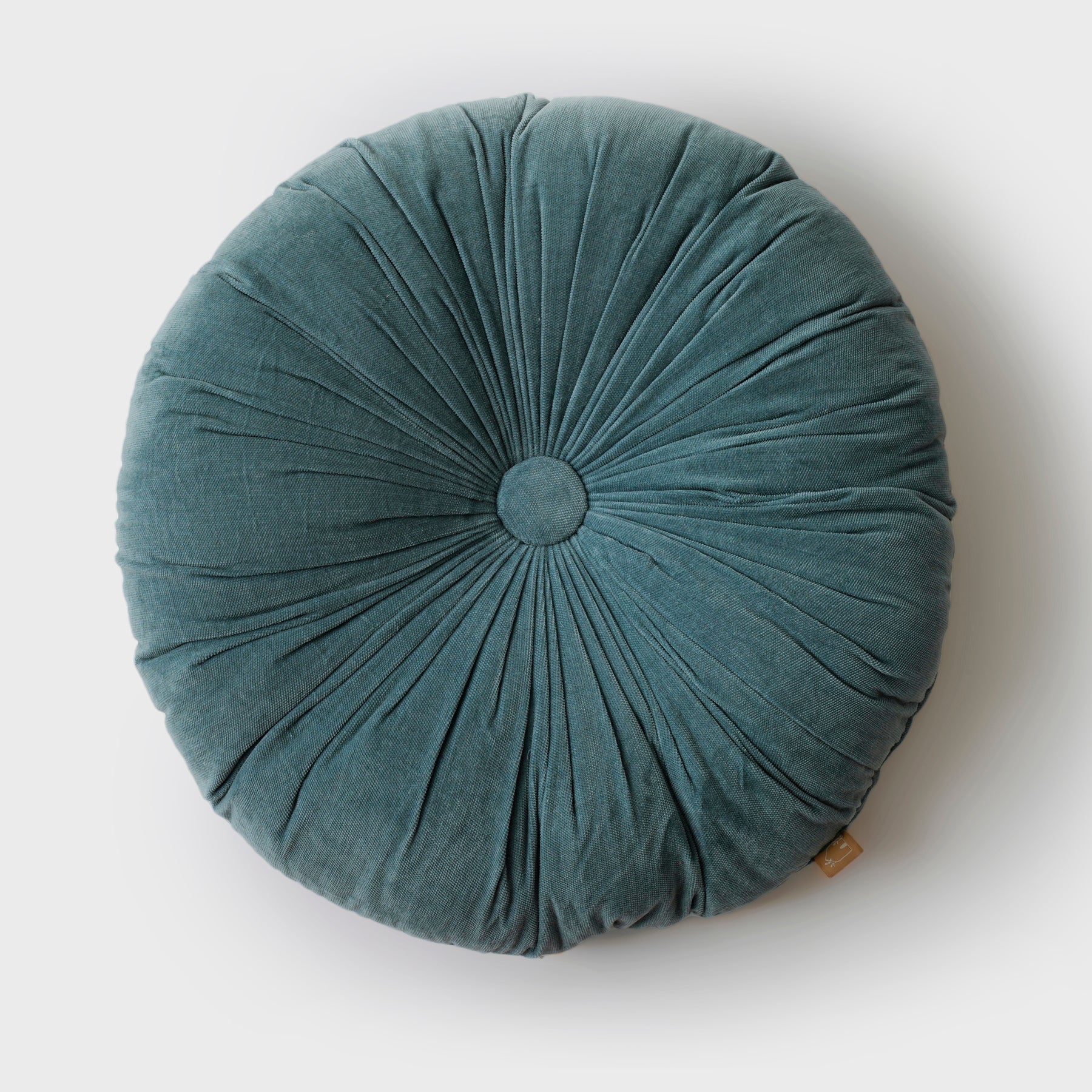 Cuddle Teal Velvet Round Cushion